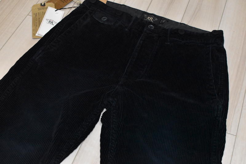 【送料無料】新品 RRL Ralph Lauren SANDERSON CH-FLAT FRONT 8-10 WALE CORD 太畝コーデュロイパンツ W30 ダブルアールエル