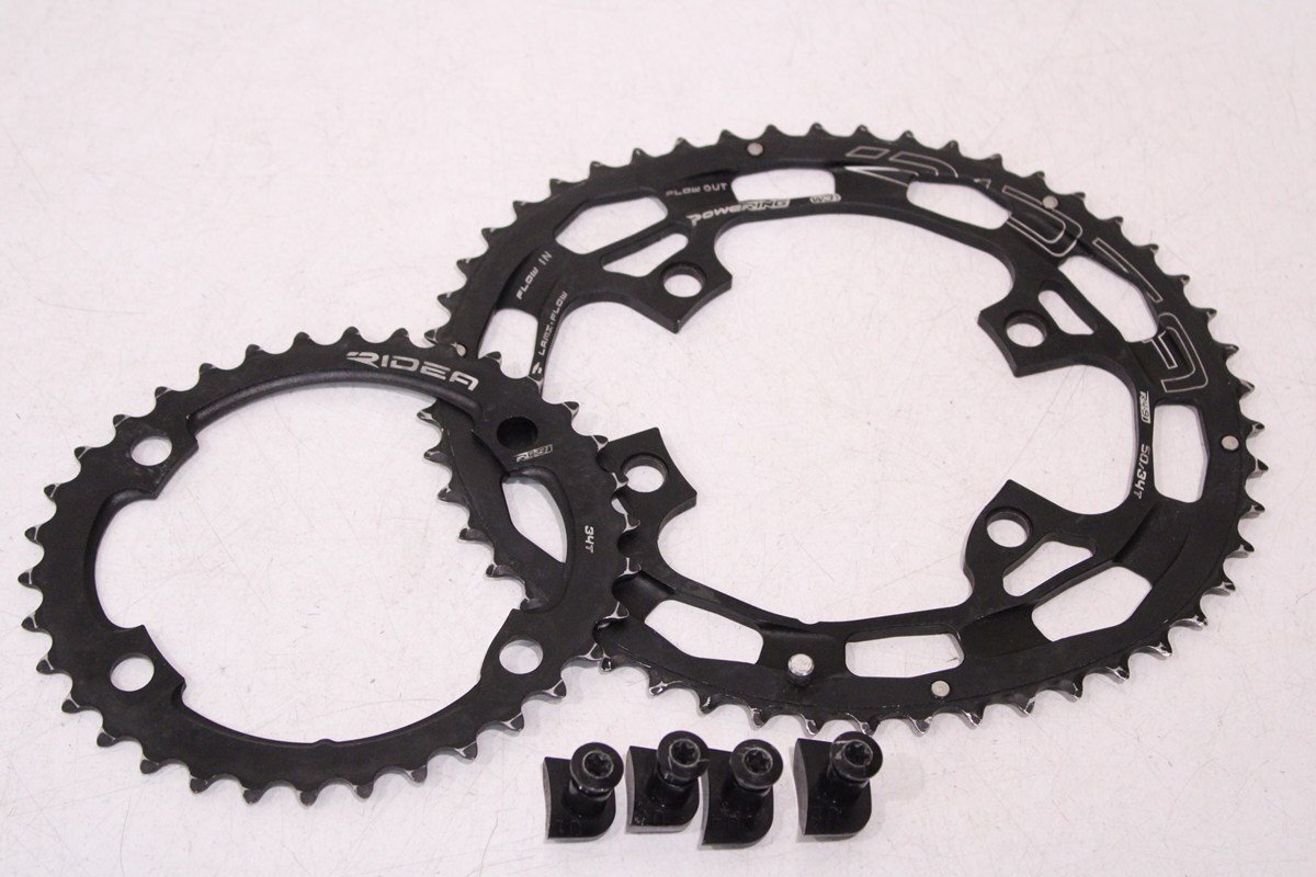 ☆RIDEA リデア POWERING W3T 50/34T BCD 110mm 4ARM 楕円チェーンリング