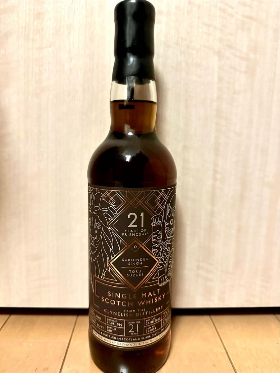 CLYNELISH 1999 21 YEARS OF FRIENDSHIP SUKHINDER SINGH - TORU SUZUKI Sherry Butt 57.6% ウイスキー　スコッチウイスキー
