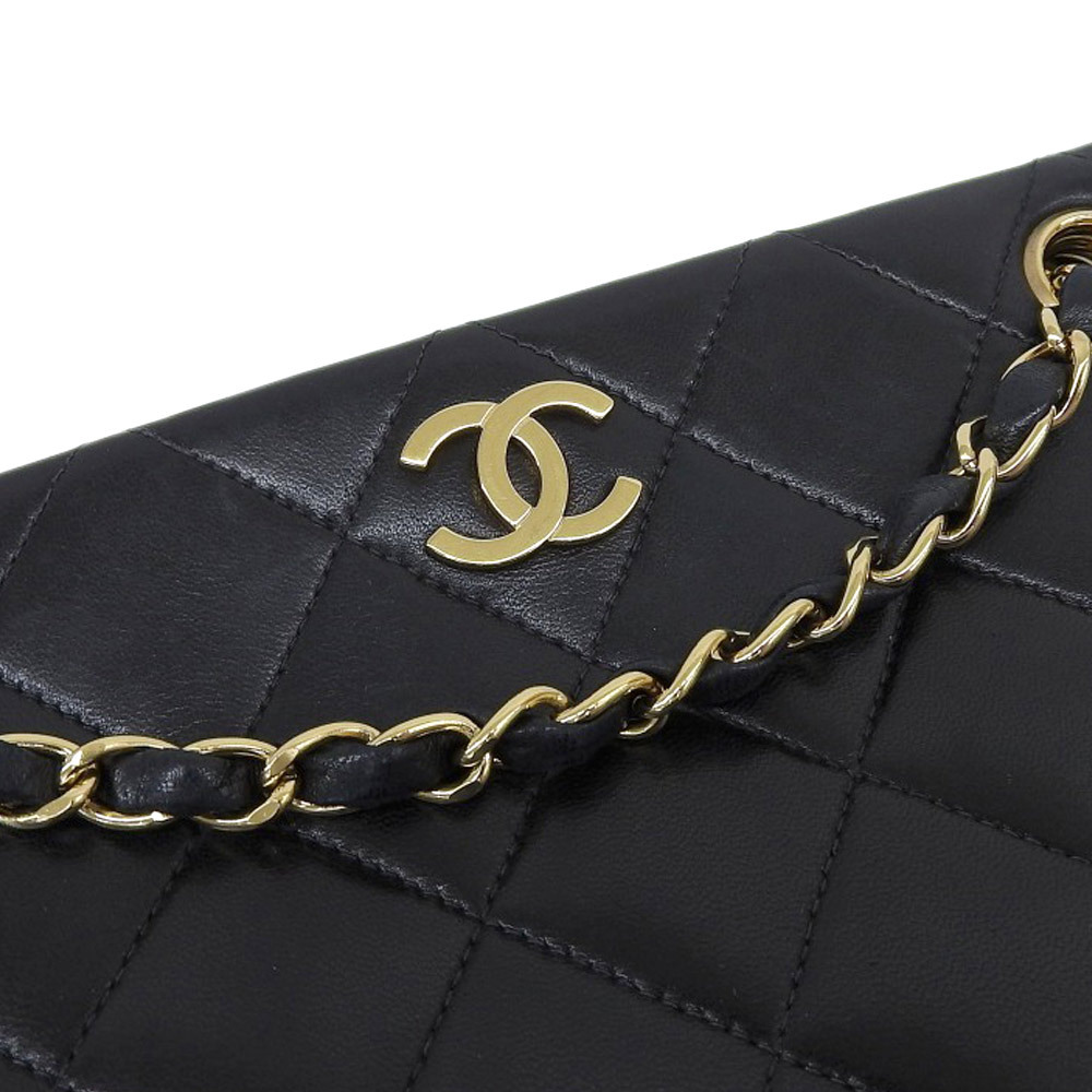 中古 シャネル CHANEL 5番台 レディース ショルダーバッグ マトラッセ ブラック ラムスキン 中古 シャネル CHANEL 5番台 レディース ショルダーバッグ マトラッセ