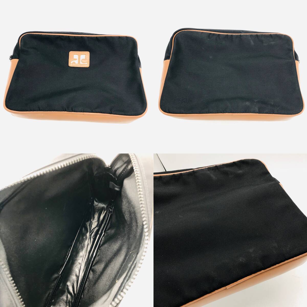 【保管品】Courreges クレージュ ボストンバッグ トラベルバッグ 旅行バッグ ハンドバッグ バッグ 鞄 ブラック系 / io-5433-sw