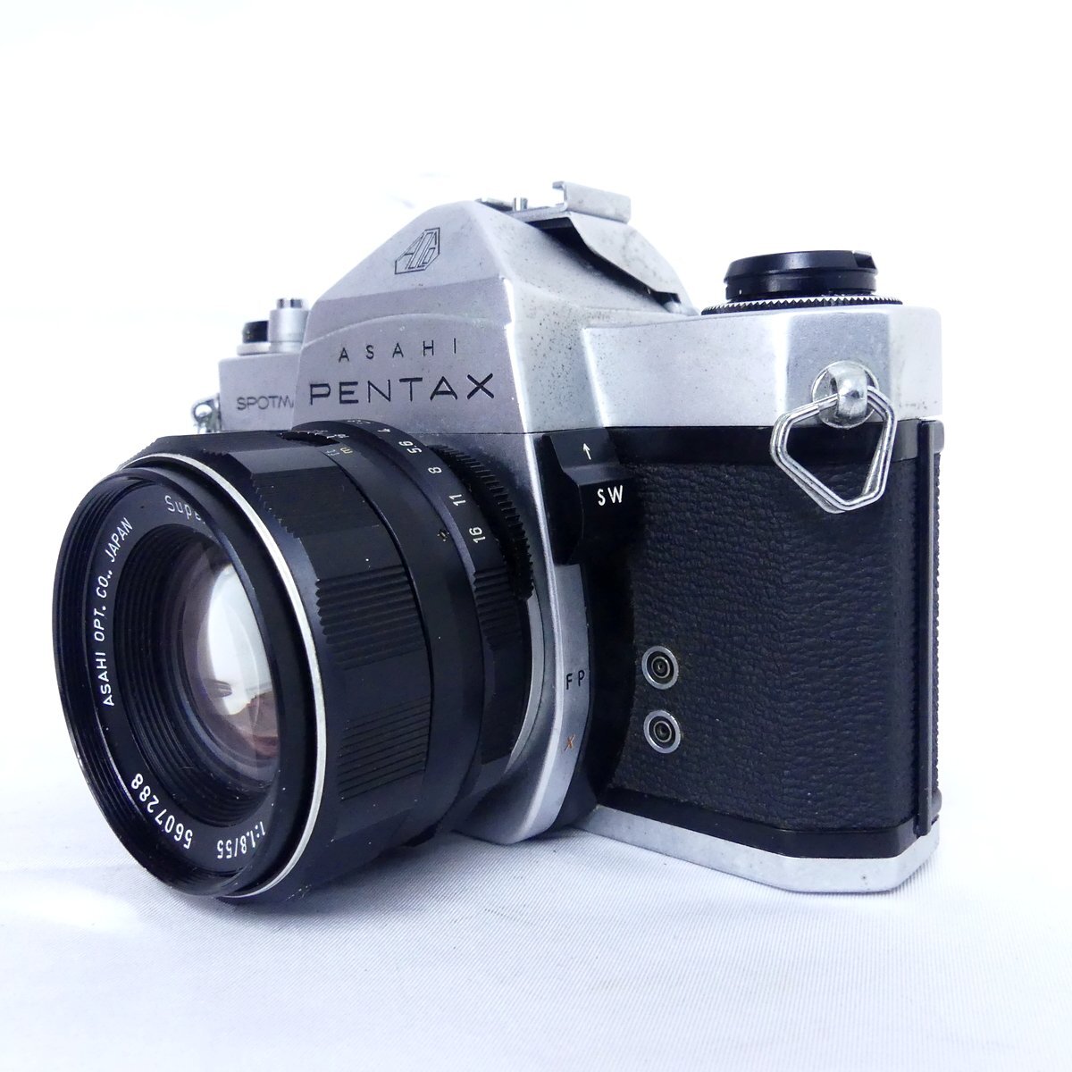 ペンタックス SPOTMATIC シルバーボディ + Super-Multi-Coated TAKUMAR f1.8 55mm フィルムカメラ 空シャッターOK USED /2505C