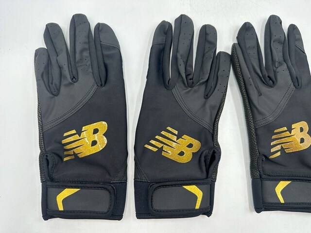 ニューバランス 野球 バッティンググローブ ブラックxゴールド Size-S　2セット まとめ売り