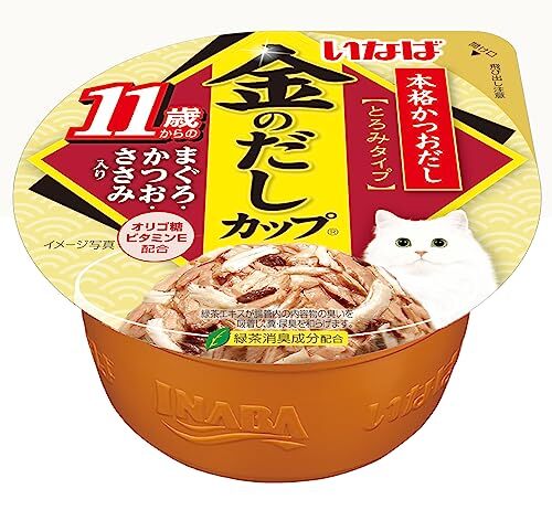 いなば キャットフード 金のだし カップ 11歳からの バラエティ 70グラム (x 12)_画像3