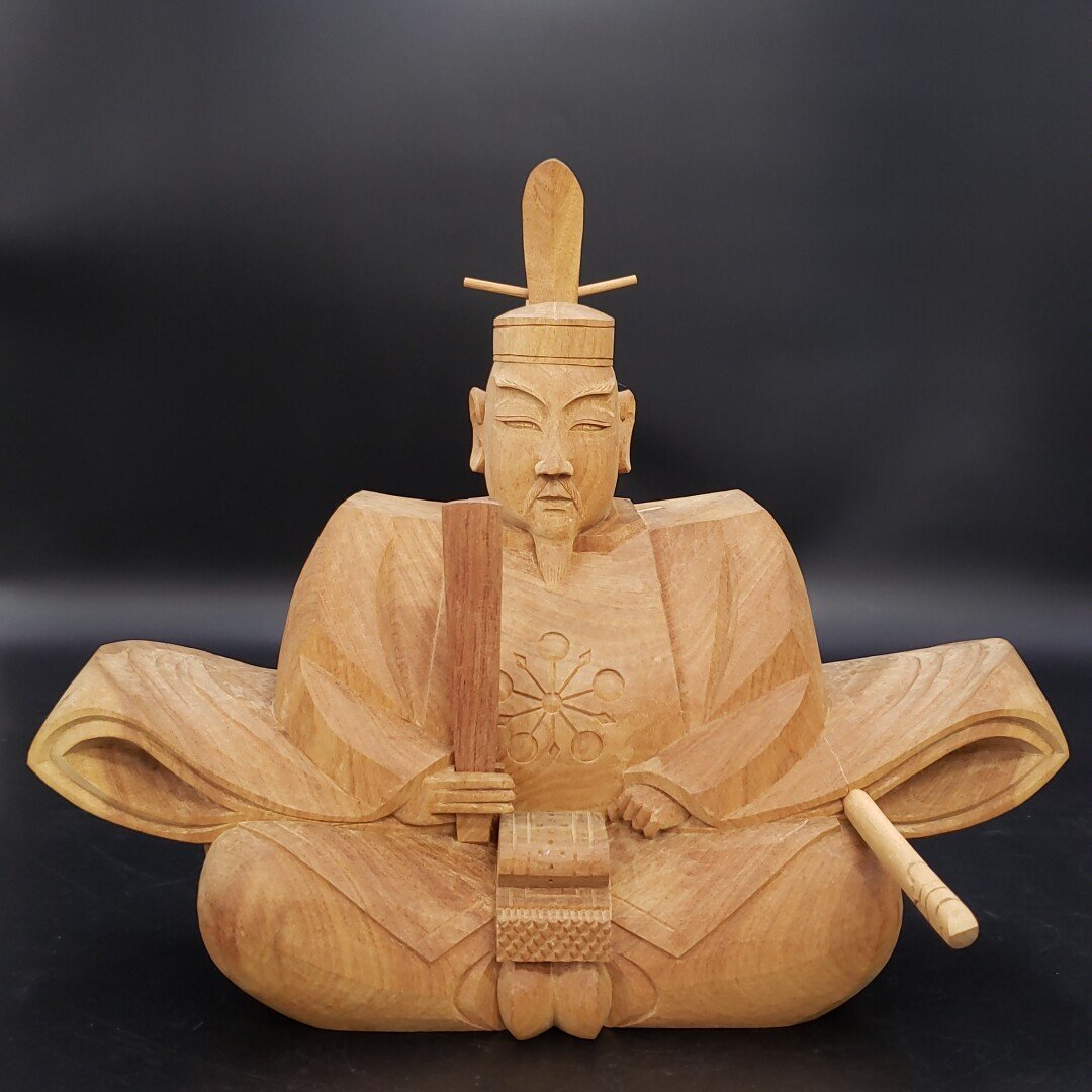 小林清治作 菅公像 天神様 井波彫刻 菅原道真 彫刻 木彫り 学問