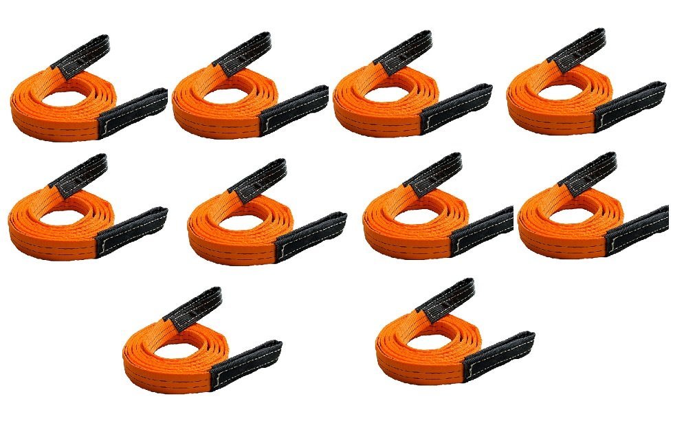 10pcs スリングベルト ベルトスリング 幅35mm 長(zhǎng)さ1.5m ナイロンスリングベルト 1.5m 35mm 使用荷重1200kg 繊維ベルト 吊上げ運(yùn)搬 玉掛け