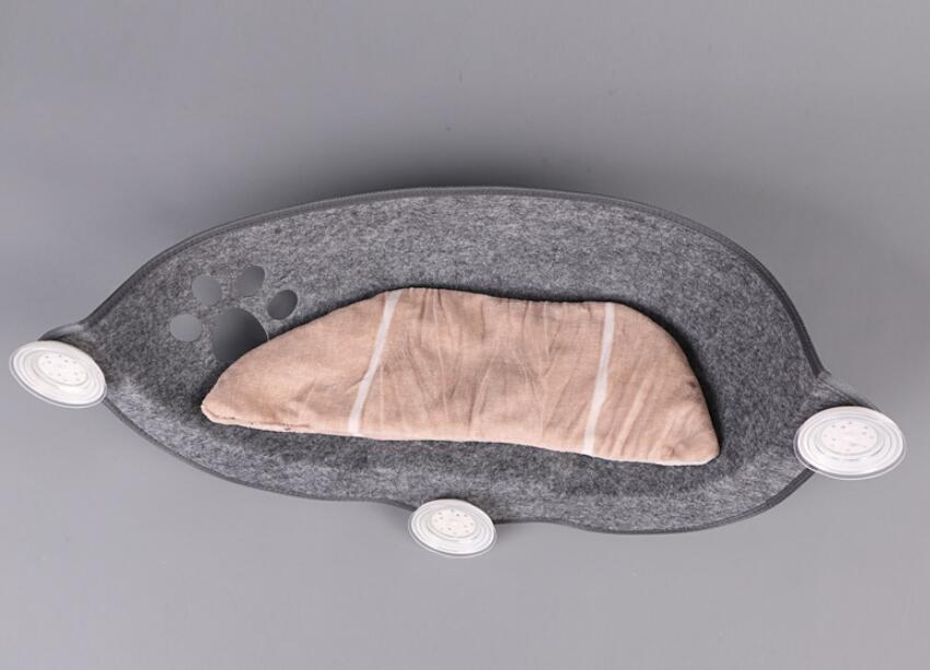 新入荷未使用 貓 ベッド ハンモック　吸盤タイプ ネコ窓 貓日光浴 キャット 室內(nèi)用 グレーお色選択可