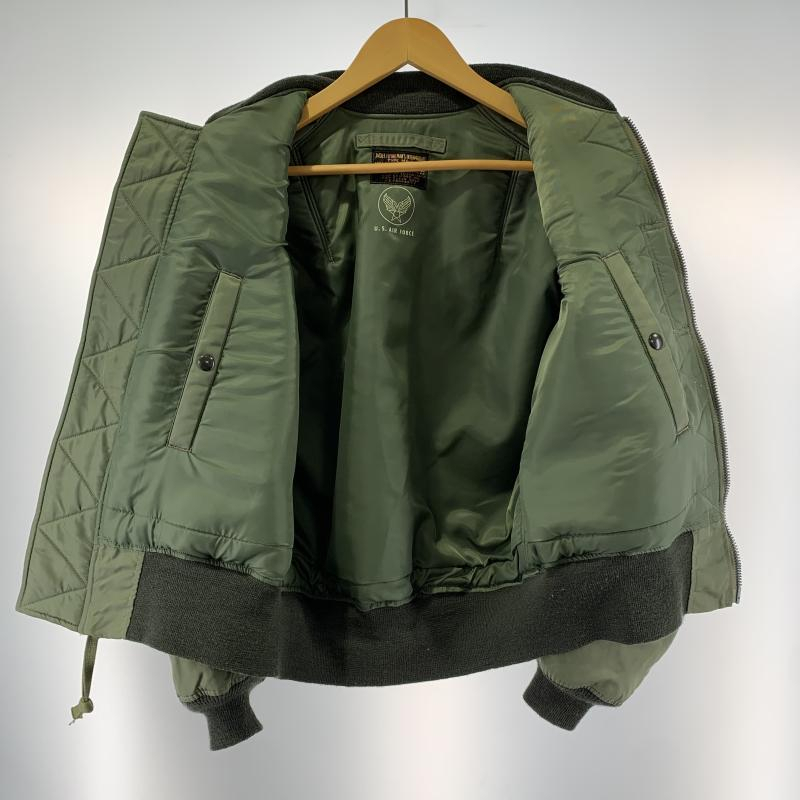 【中古】Buzz Rickson's MA-1 フライトジャケット サイズS カーキ BR10981 △プリント剝がれあり[240019478151]
