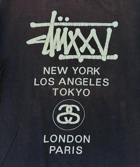 STUSSY ステューシー 25周年 World tour Tシャツ - メルカリ