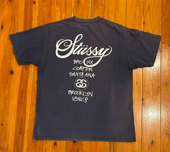 希少 STUSSY 25周年記念 Tシャツ STUXXV WORLD TOUR - メルカリ
