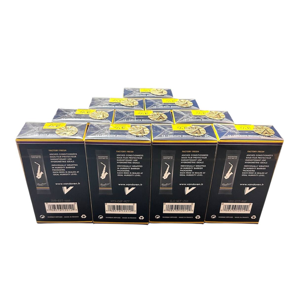 【新品・未開封】アルトサックスリード Vandoren バンドーレン トラディショナル 青箱 #3_1/2 ＜10個セット＞_画像5