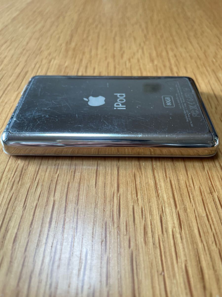 ipod classic 80GB 第6世代 薄型　HDD→SD128GB バッテリー新品　 Apple シルバー A1238 iPod アップル