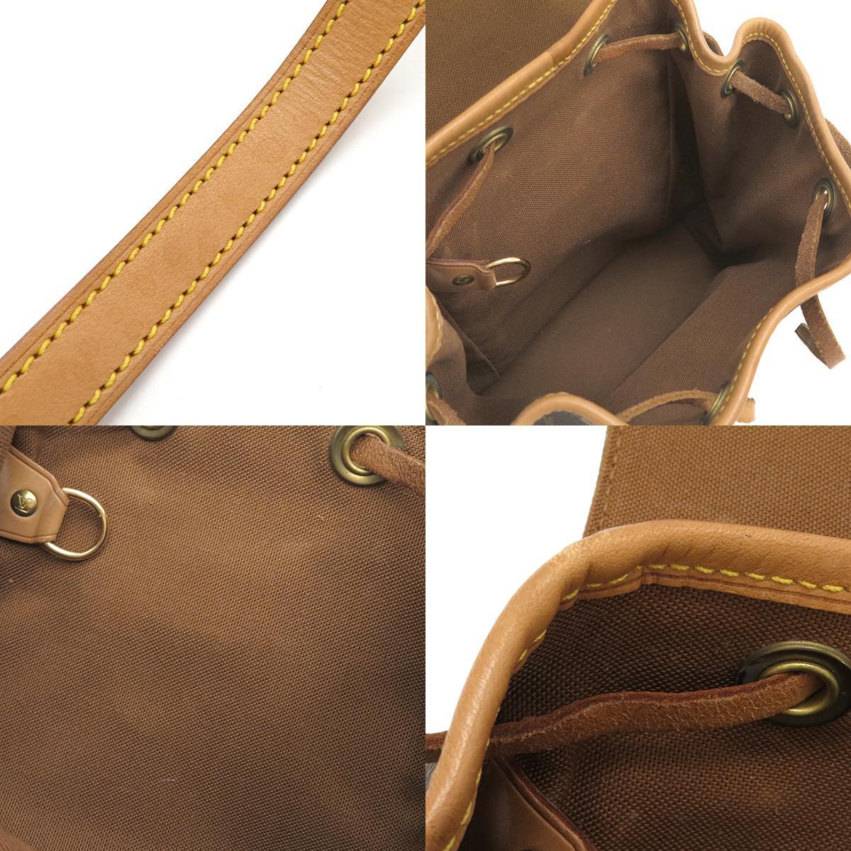 ルイヴィトン リュック・デイパック ミニ モンスリ モノグラムキャンバス M51137 茶 バックパック_画像9