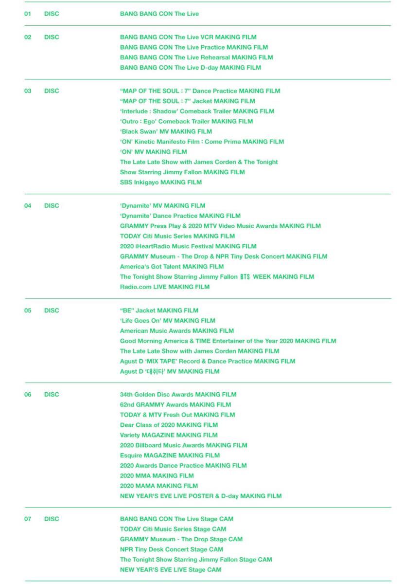 BTS Memories of 2020 DVD Blu-ray【日本語字幕入り JAPAN