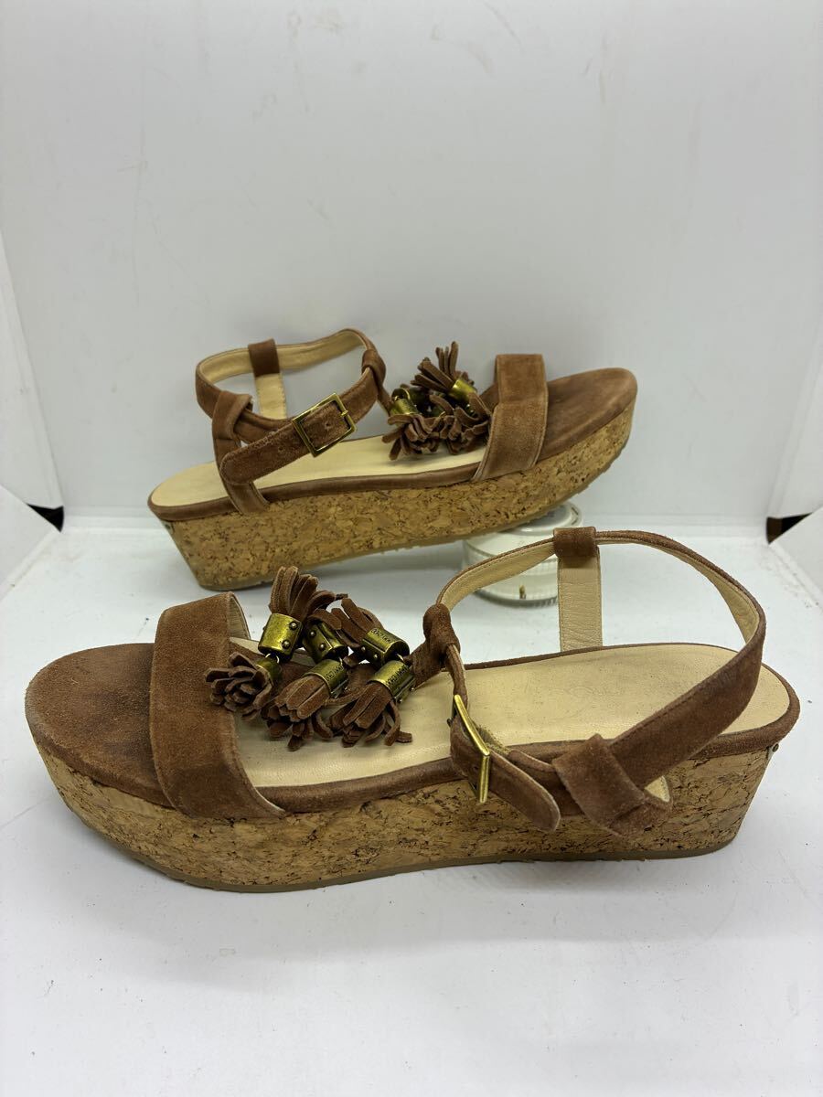 JIMMY CHOO ジミーチュウ　 サンダル ストラップ　ウェッジ　37
