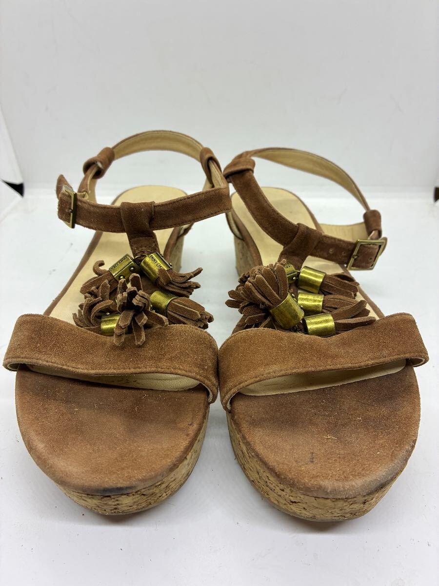 JIMMY CHOO ジミーチュウ　 サンダル ストラップ　ウェッジ　37