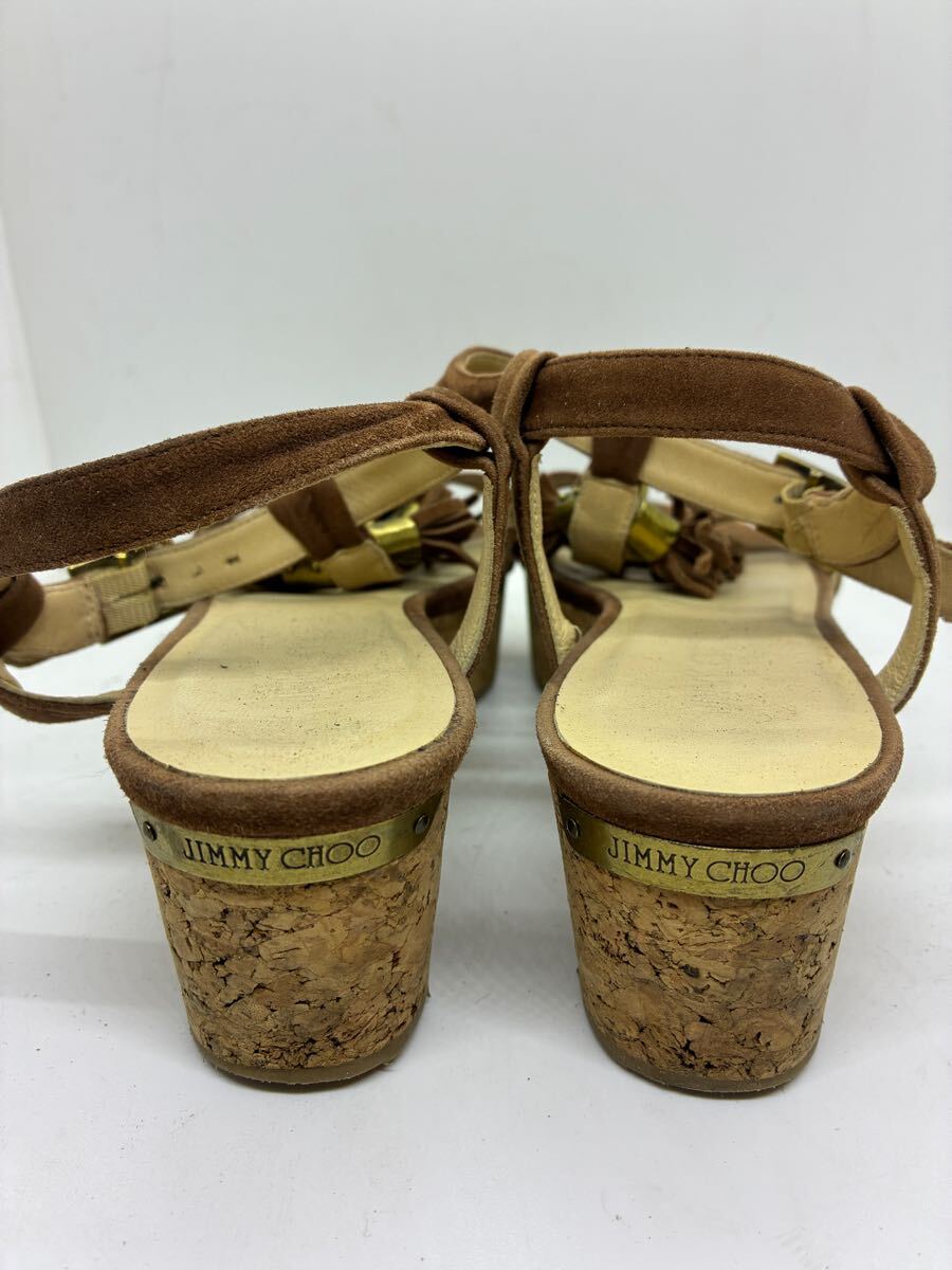 JIMMY CHOO ジミーチュウ　 サンダル ストラップ　ウェッジ　37