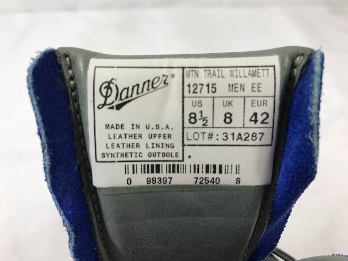 美品 【ダナー Danner】 12715 MOUNTAIN TRAIL マウンテントレイル トレッキングブーツ 紳士靴 (メンズ) sizeUS8.5 ブルー系 ?30MZA7485?