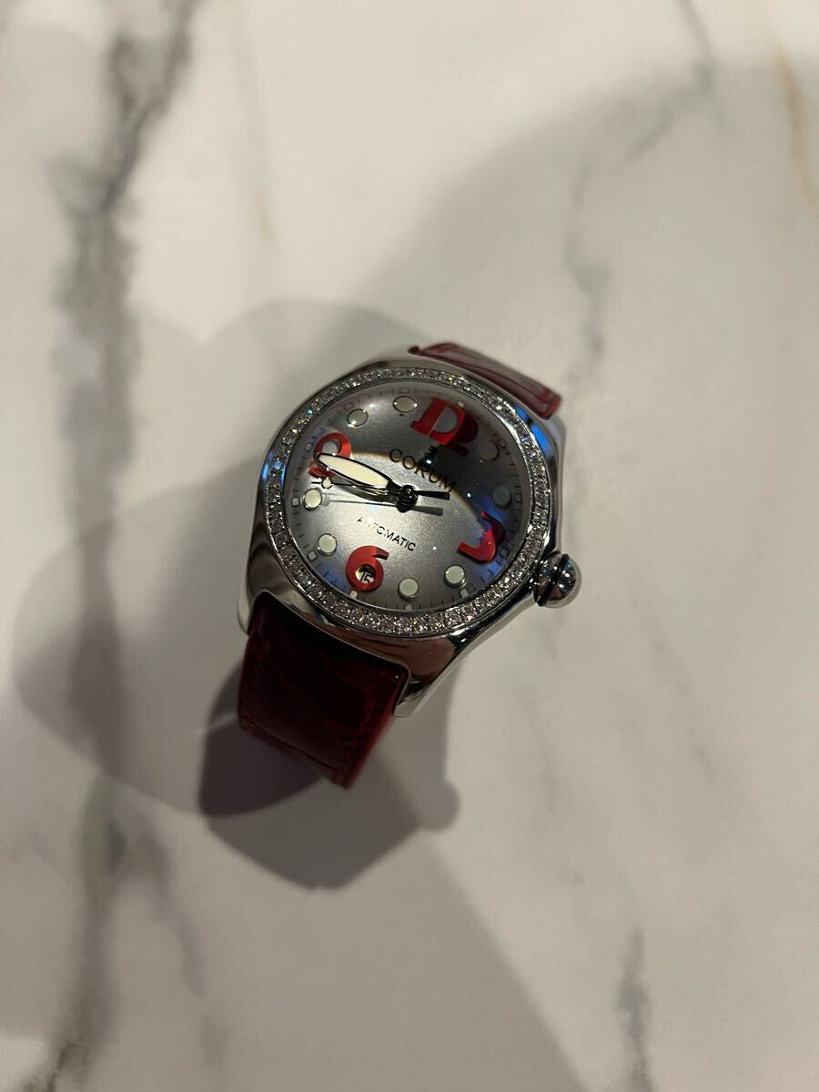 1円スタート　正規(guī)良品 CORUM【コルム】バブル　ダイヤベゼル　AT/自動(dòng)巻 82.150.20 バブル デイト 里スケ メンズ腕時(shí)計(jì) ブランド時(shí)計(jì)