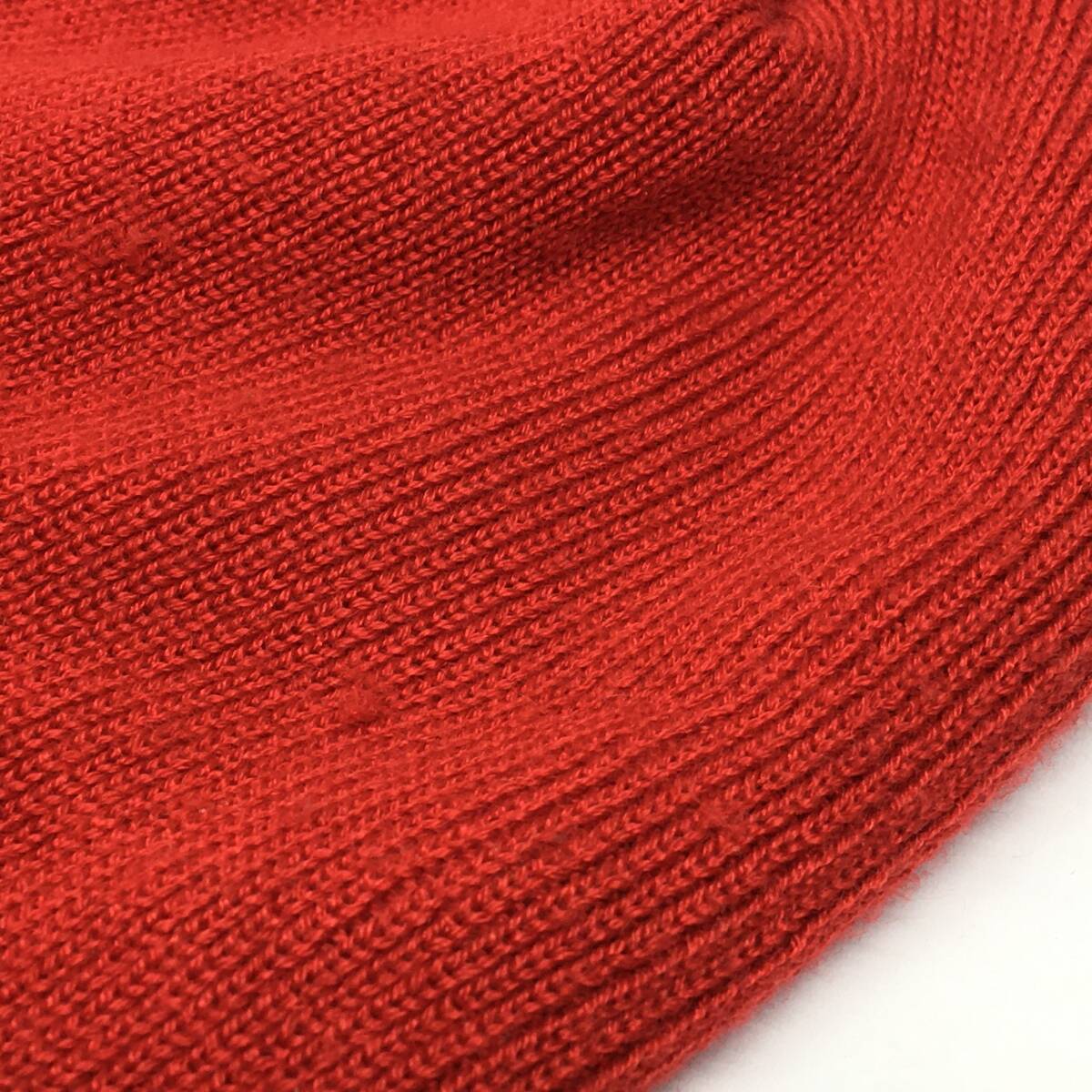 tu145 A BATHING APE アベイシングエイプ STA LOGO Beanie knit cap Red a bathing ape star レッド ニット帽 ※中古