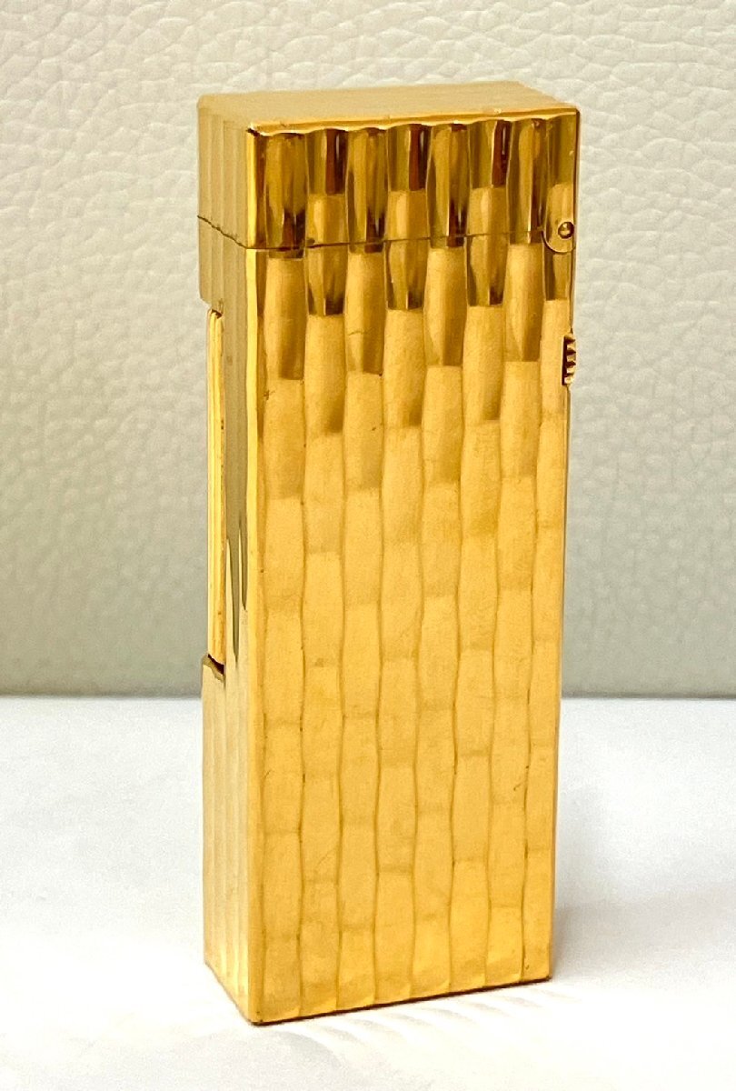 【送料無料!!希少】dunhill ダンヒル dロゴ dマーク ゴールド ローラー ガスライター 総柄 スクエア ヴィンテージ 喫煙具 火花確認(rèn)済