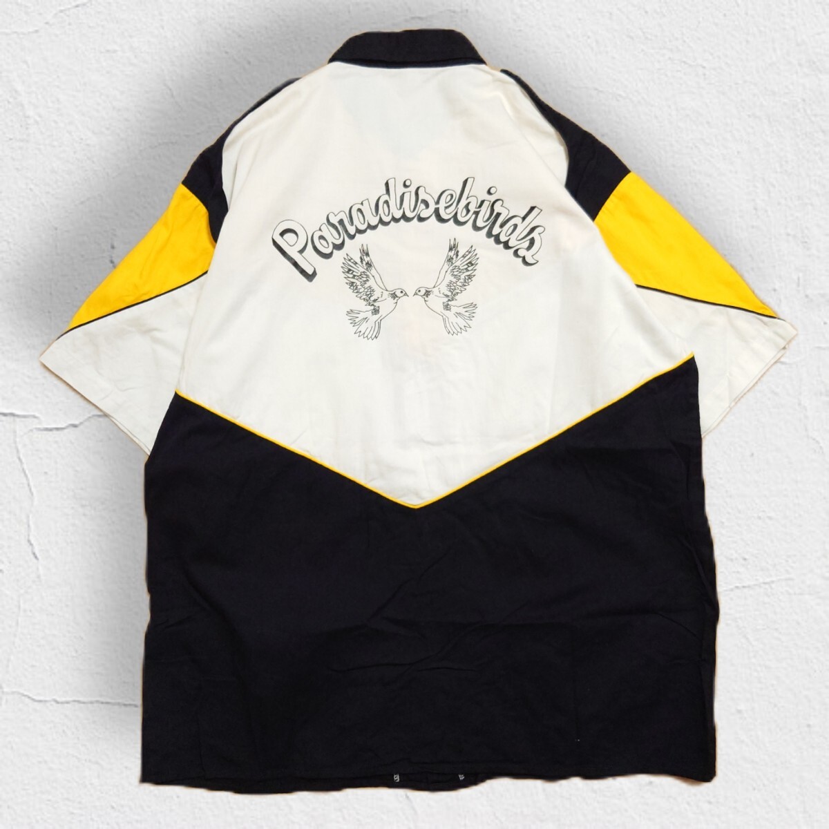 USA古著 SZ RACE GEAR レーシングシャツ ワークシャツ 半袖シャツ