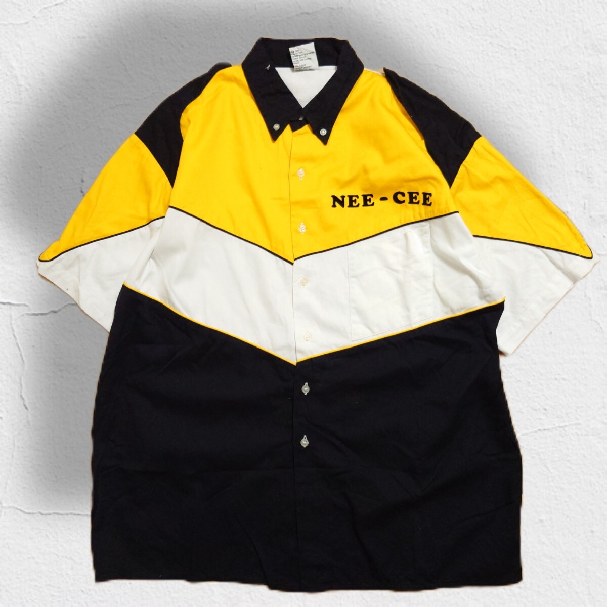 USA古著 SZ RACE GEAR レーシングシャツ ワークシャツ 半袖シャツ