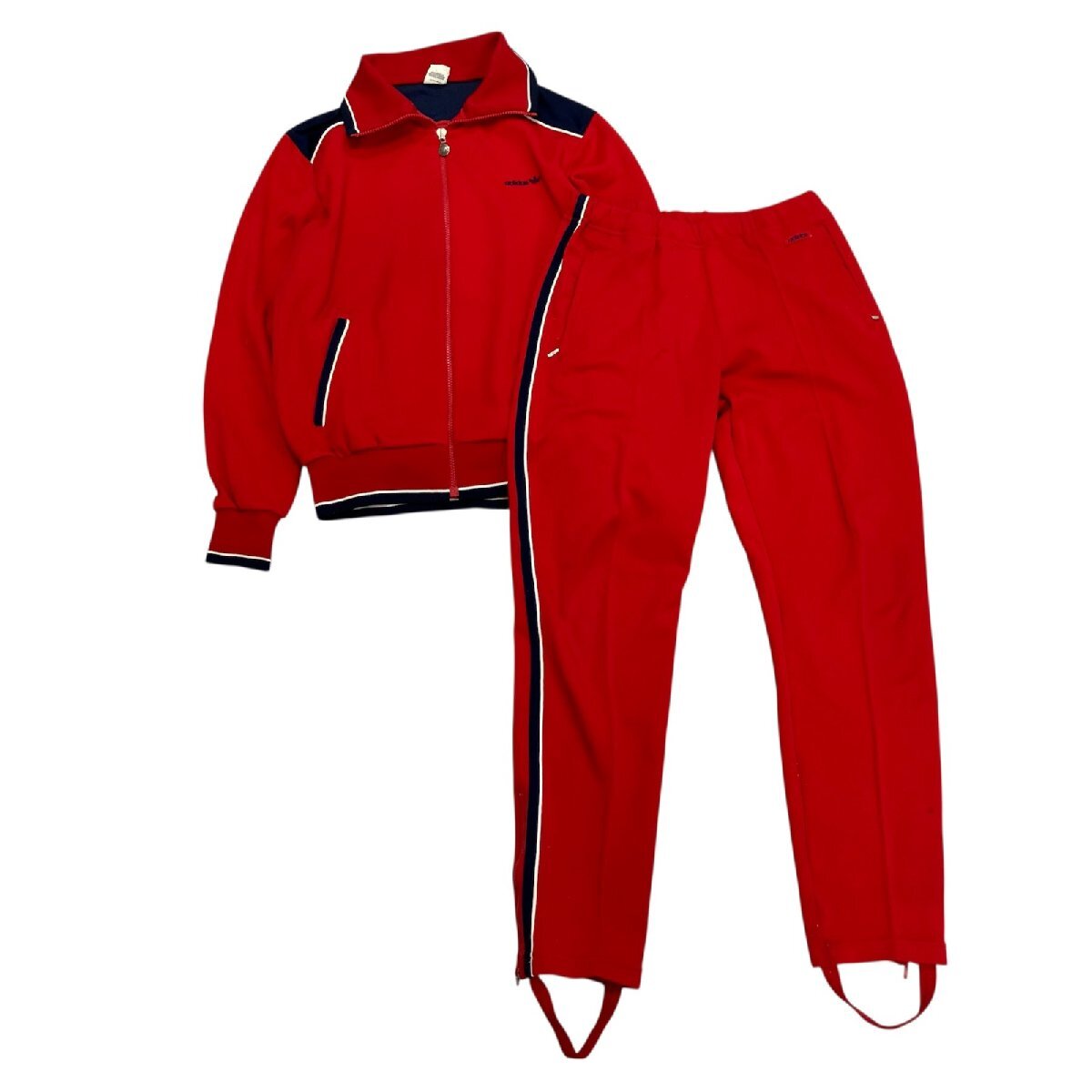 adidas アディダス ジャージ セットアップ 80s デサント L △ 80s 西ドイツ adidas アディダス セットアップ デサント製