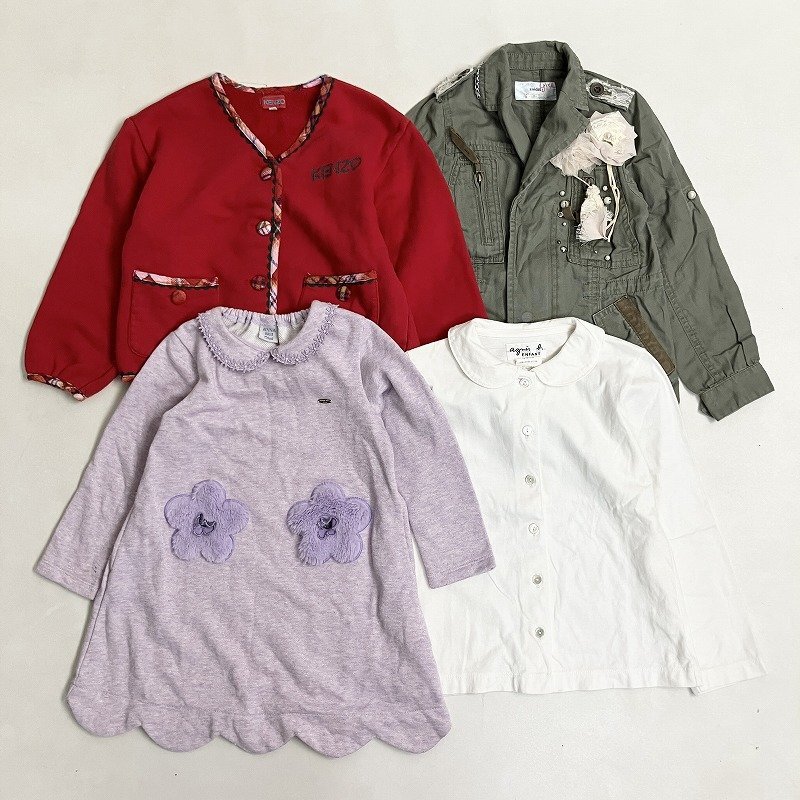 ◆ Hysteric Mini など ブランドMIX キッズ ベビー服 18點(diǎn) まとめ ワンピース カットソー ボトムス 女の子 卸 サイズMIX 3.40kg