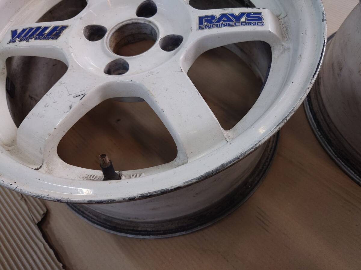 ジャンク！RAYS TE37 15インチ 7J+35 PCD100 ２本セット　補(bǔ)修有り