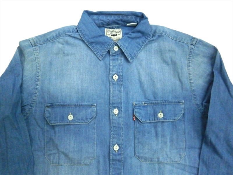Levi's リーバイス JACKSON ワーカーオーバーシャツ インディゴ 長袖ワーカーシャツ 195730212 ライトインディゴ XL 新品