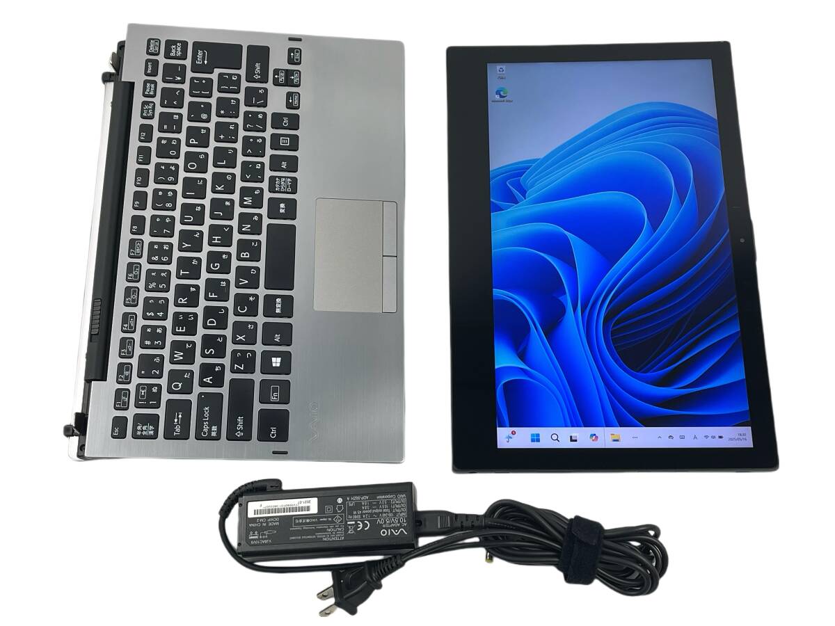 VAIO Pro PA VJPA11C13N タブレットPC Intel Core i7-8500Y 16GB/SSD256GB 顔+指紋認(rèn)証 12.5型FHD タッチパネル Win11【現(xiàn)狀品】SN78BC-10