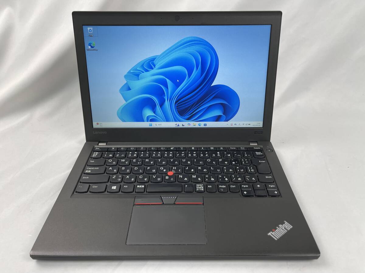 Lenovo ThinkPad X270 ノートパソコン 20HMS7T400 Intel Core i3-7100U @ 2.40GHz メモリ8GB/SSD256GB 12.5型HD Win11 【ジャンク品】1872