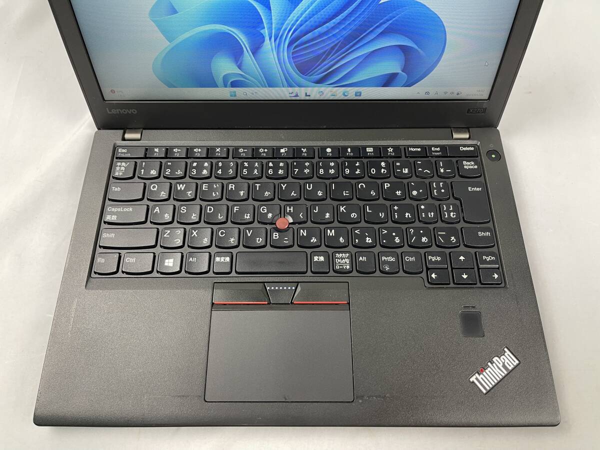 Lenovo ThinkPad X270 ノートパソコン 20HMA17700 Intel Core i3-7100U メモリ4GB/SSD256GB 指紋認(rèn)証 12.5型HD Win11 【ジャンク品】1882