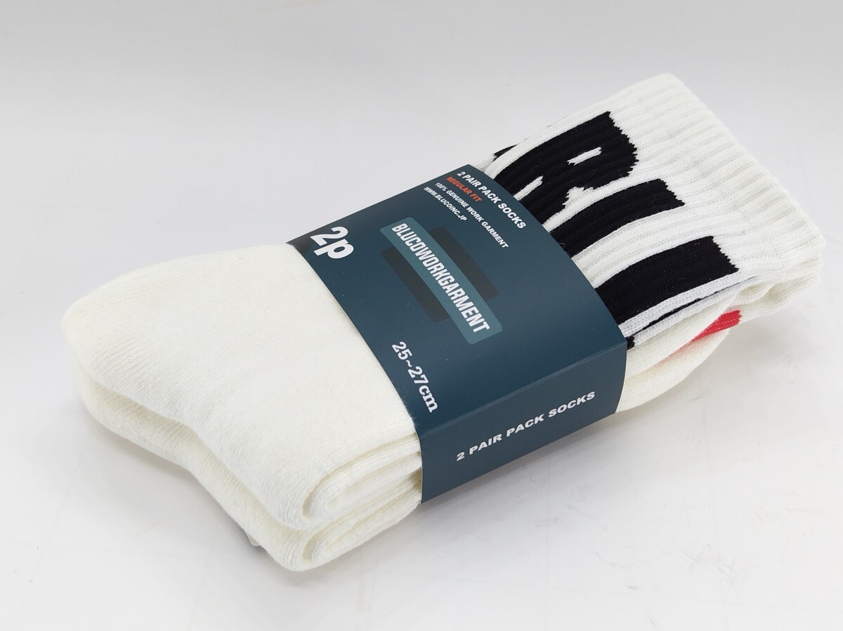 BLUCO WORK GARMENT/ブルコ 153-55-006-PACK SOX -AROUND-(WHITE/BLACK?WHITE/RED)新品.稅込価格.送料無料.