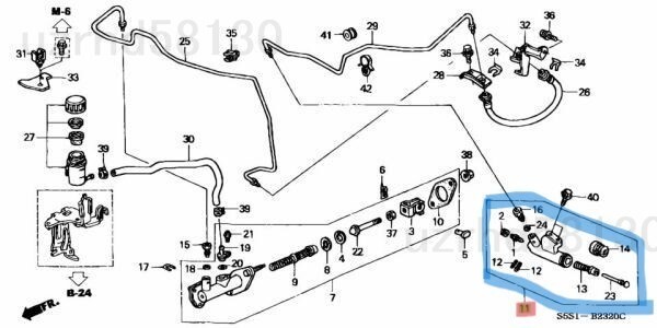 ホンダ純正 シビック EP3 FD2 インテグラ DC5 クラッチ スレーブシリンダー CR-V RD5 HONDA