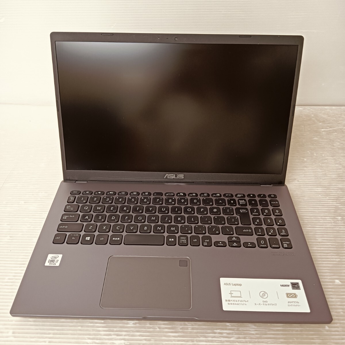 ノートパソコン/ASUS/ X545F/15.6インチ/CPU―Intel Core i7 10510U/メモリ―8GB/ストレージ―512GB/ドライブ―DVDマルチ
