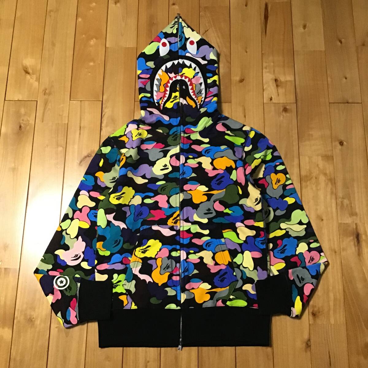 希少a bathing ape アベイシングエイプ シャークパーカー　マルチカモ アベイシングエイプ A BATHING APE パーカー マルチカモ