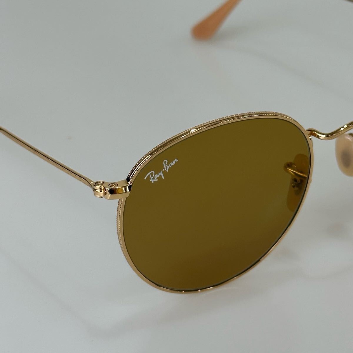 イタリア制レイバン ラウンドメタル 53㎜ アンバー ブラウン調(diào)光 EVOLVE RB3447-9064/4I 53□21 Ray-Ban アンバーチェンジャブル