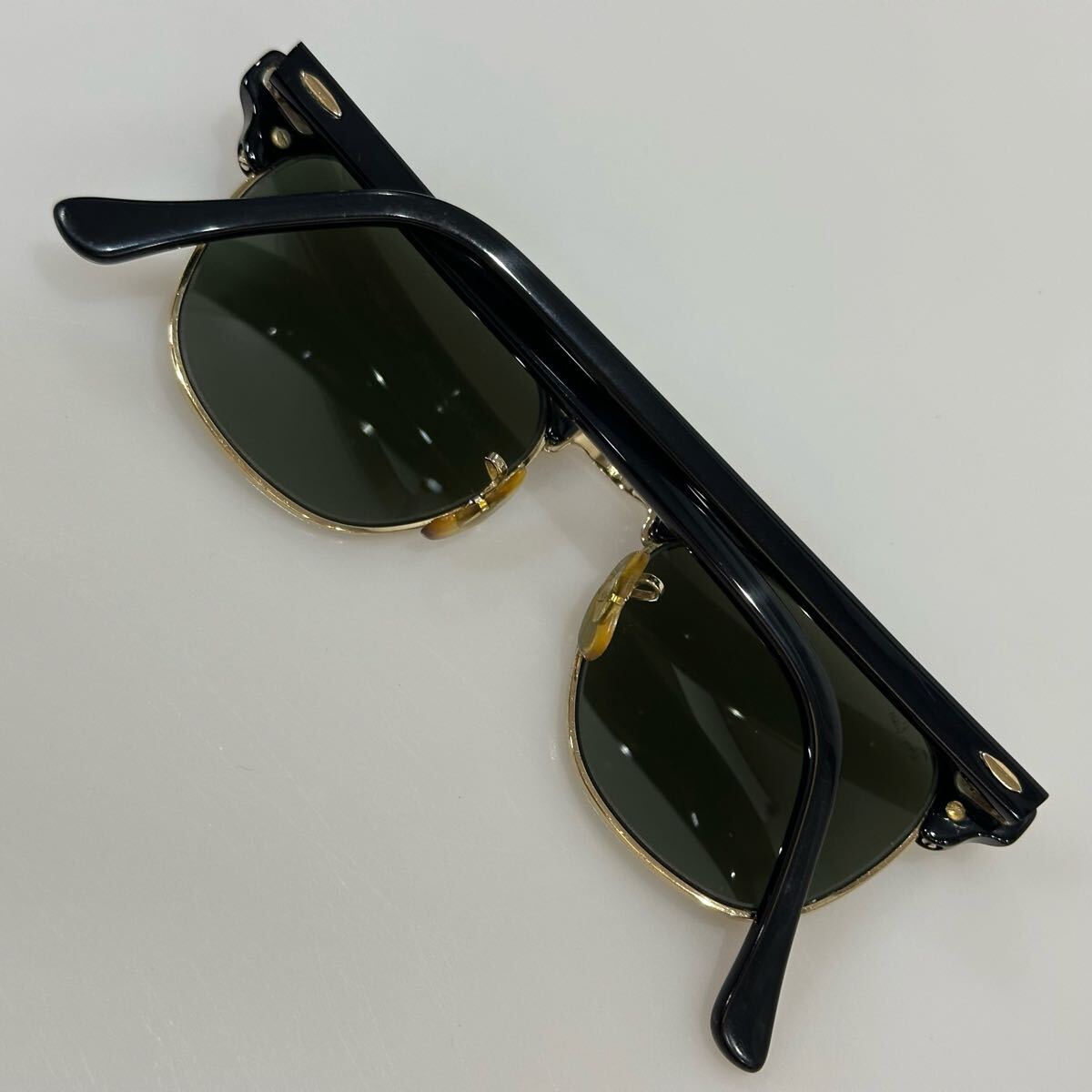 90s B&Lレイバン★クラブマスター W0365 49㎜ エボニィゴールド★ビンテージ 廃盤(pán)品 USA ボシュロム/ray-ban アメカジ