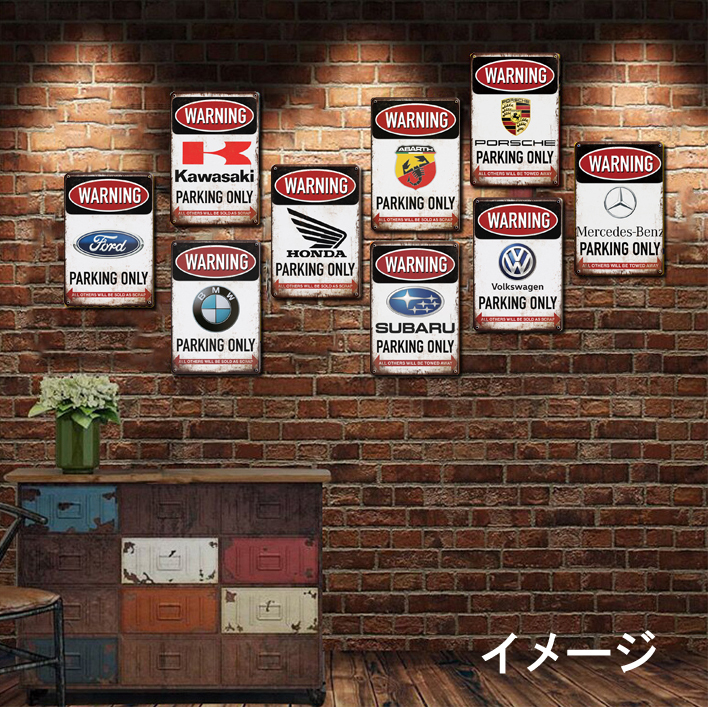 72 ブリキ看板 20×30㎝ BMW MOTORRAD ガレージ メタルプレート アメリカンインテリア USフェンス 世田谷ベース