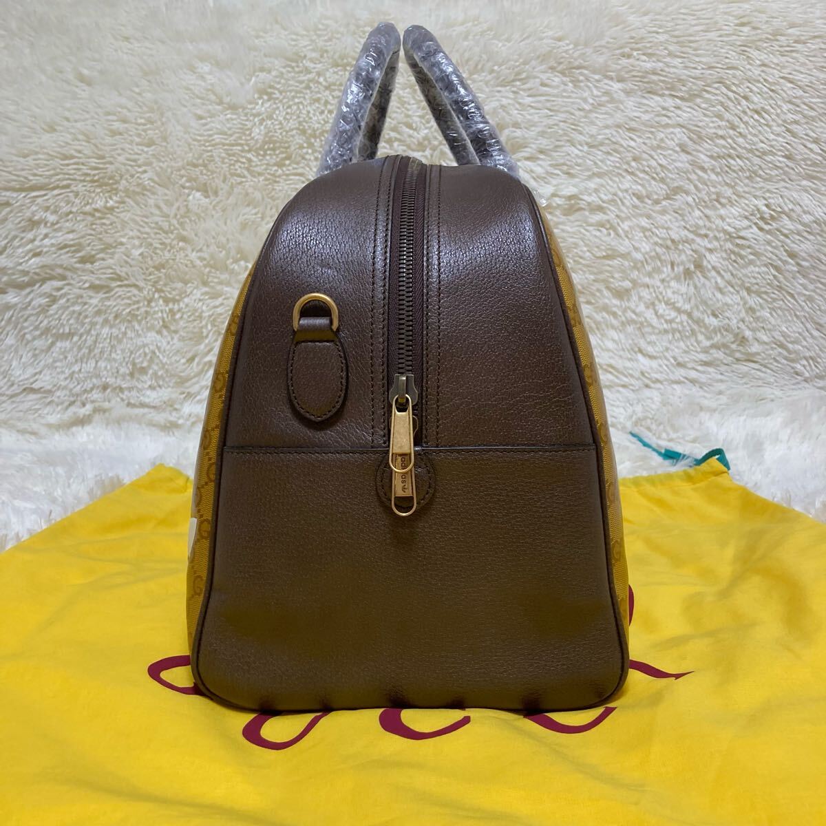 GUCCI - 極希少 グッチ GUCCI ボストンバッグ スエード シェリー