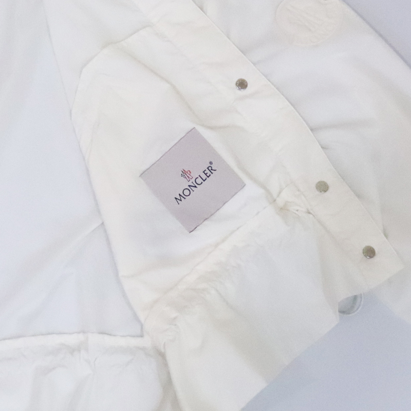 MONCLER モンクレール ナイロンジャケット ブルゾン フーディ レディース アウター Sサイズ ホワイト 白 中古 美品 送料無料!_画像6