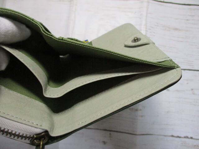 新品 モズ 財布 レディース 折財布 二つ折り ラウンド moz ブランド 本革 star2 スター型押しのカラフルPOPデザイン グリーン_画像4