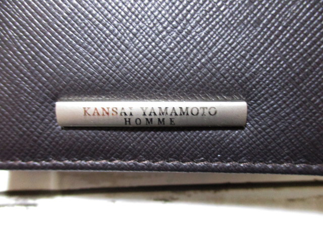 дешевый 60%OFF новый товар кошелек мужской длинный кошелек покрытый Kansai Yamamoto знаменитый бренд натуральная кожа телячья кожа нагрудник li.shu Logo plate дизайн Brown 