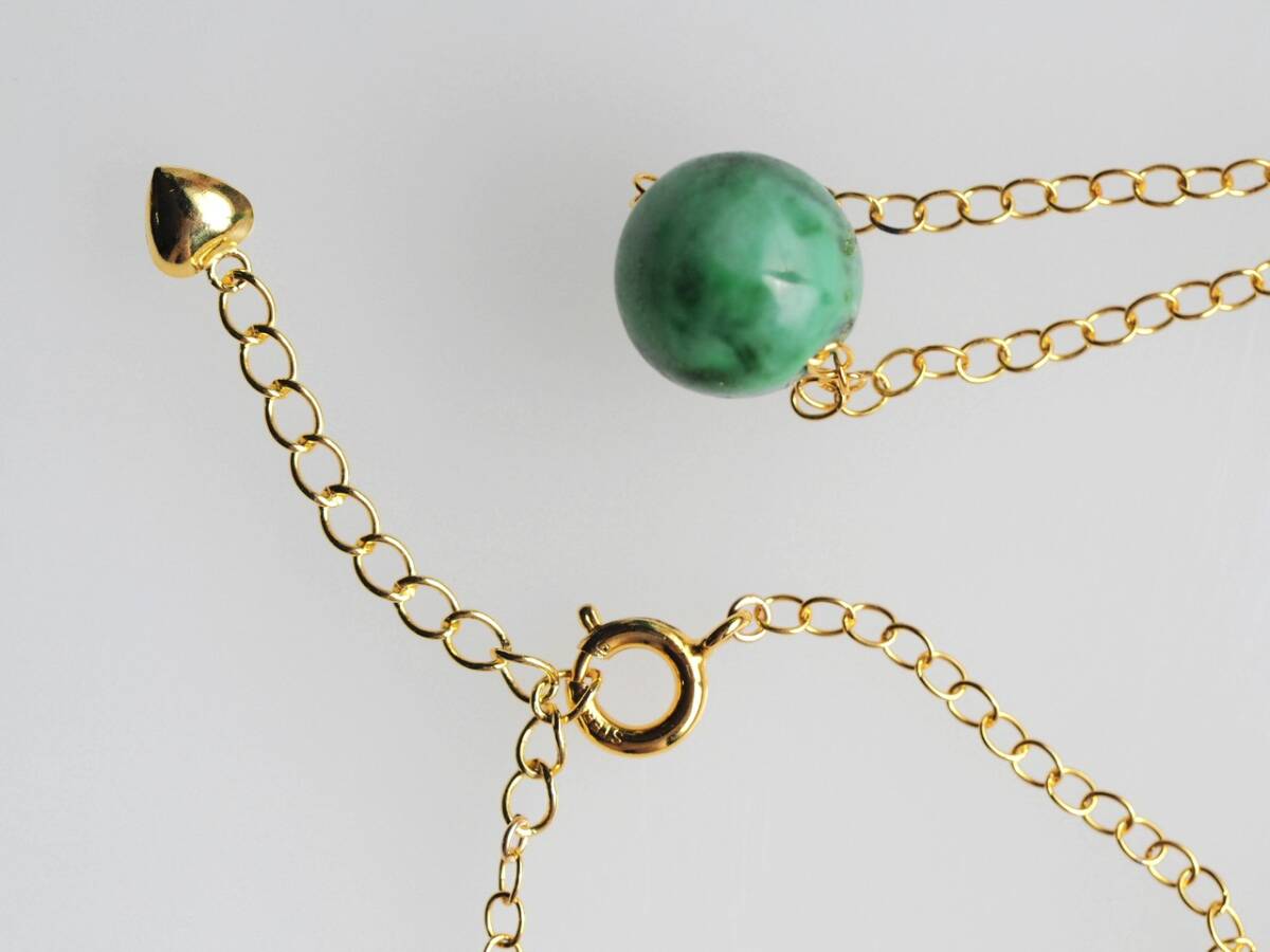 糸魚川翡翠　SV　ネックレス　一粒　天然無処理ヒスイ_画像5