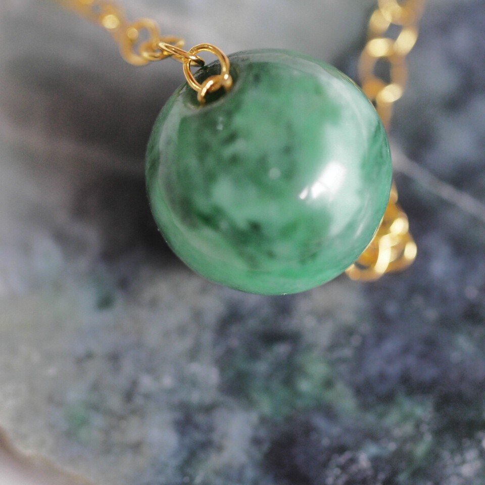 糸魚川翡翠　SV　ネックレス　一粒　天然無処理ヒスイ_画像8