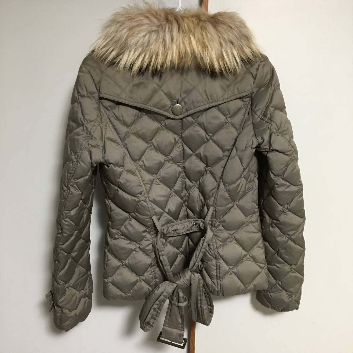 ルスーク ダウンコート 36 ファー Le souk ダウンジャケット カーキ SK