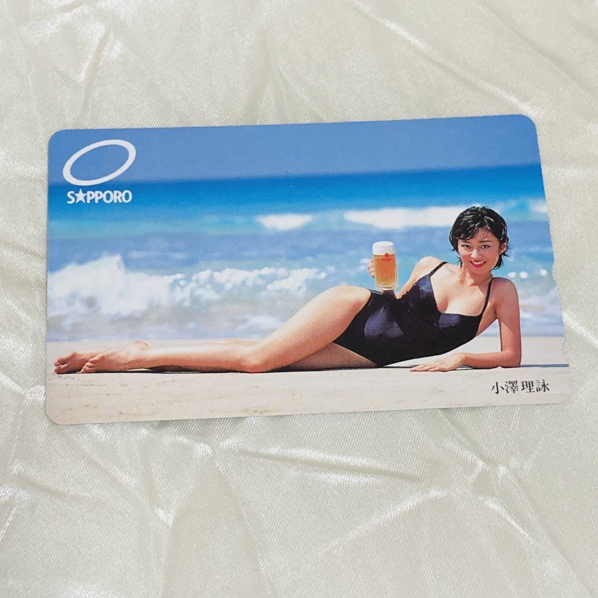 SK[ не использовался ] маленький ...[ телефонная карточка ] Sapporo пиво SAPPORO купальный костюм сырой пиво телефонная карточка 50 частотность 