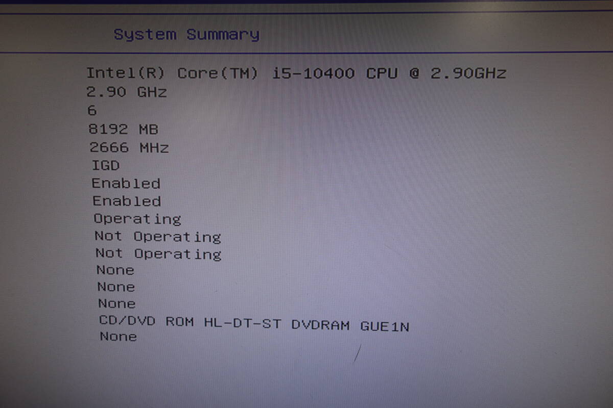 4797★NEC Mate MRT29L Core i5-10400 HDD/無 メモリ/8GB　BIOS確認(rèn)